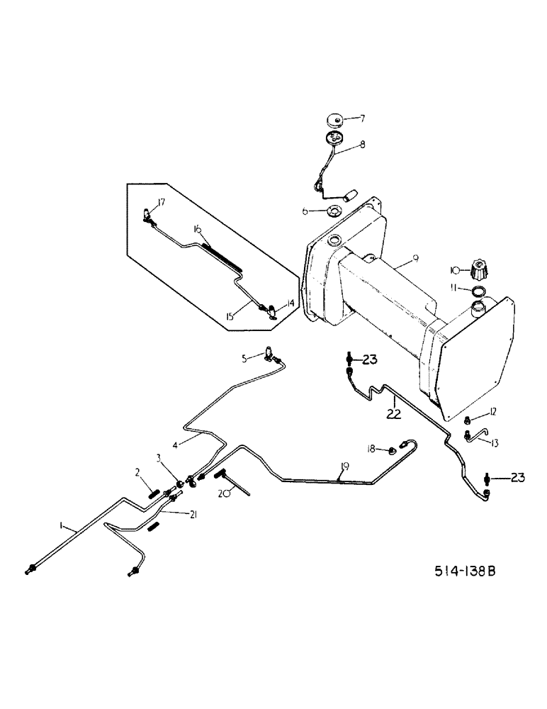 Схема запчастей Case IH 484 - (12-05) - POWER, FUEL TANK SUPPORTS AND PIPING Power