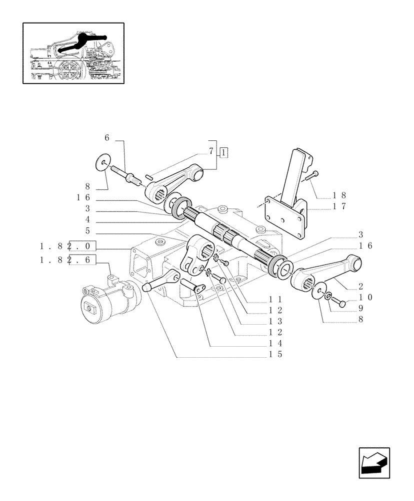 Схема запчастей Case IH JX100U - (1.82.8) - LIFT - LIFT ARMS & SUPPORT (07) - HYDRAULIC SYSTEM