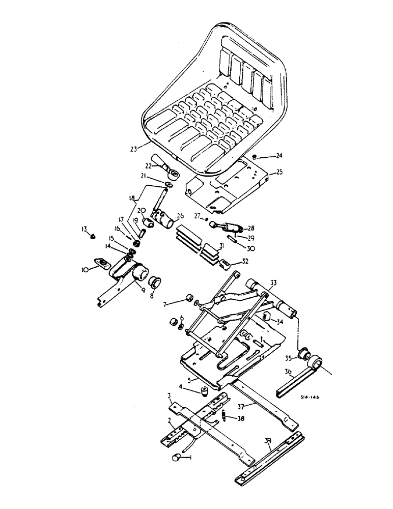 Схема запчастей Case IH 684 - (13-08) - SUPERSTRUCTURE, BOSTROM SUSPENSION SEAT DE-LUXE (05) - SUPERSTRUCTURE