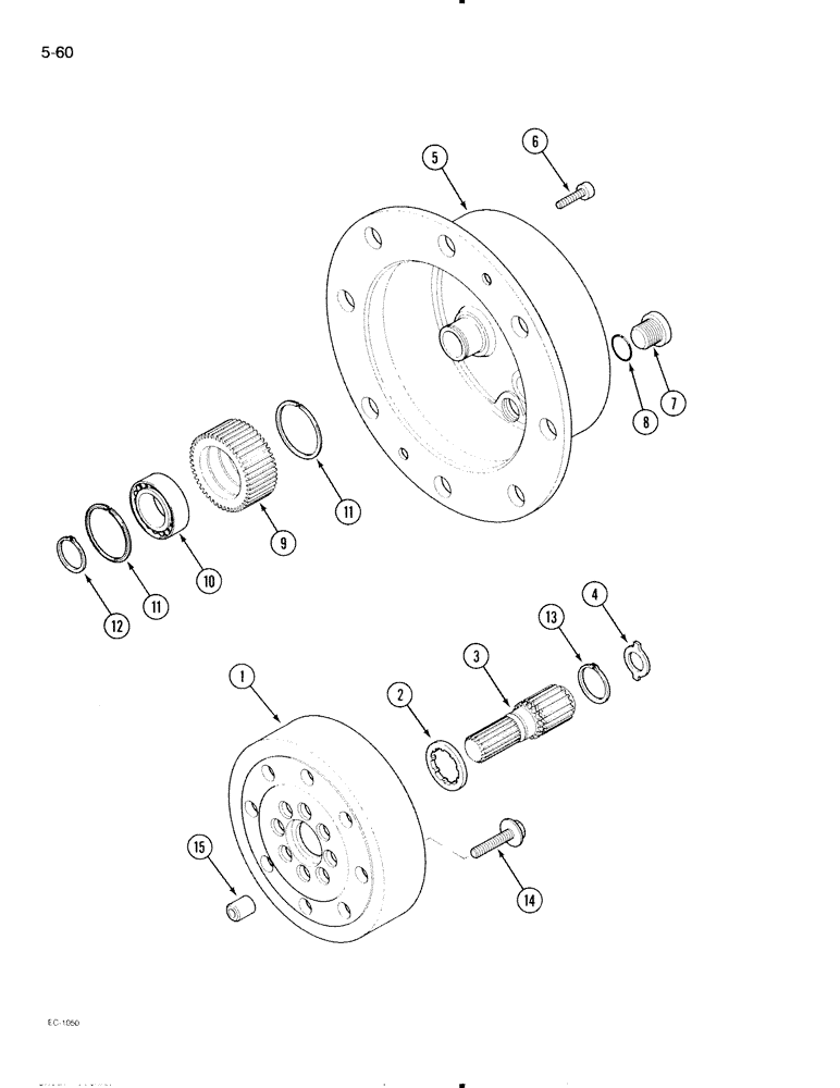 Схема запчастей Case IH 695 - (5-60) - MECHANICAL FRONT DRIVE ZF, PLANETARY DRIVE (05) - STEERING