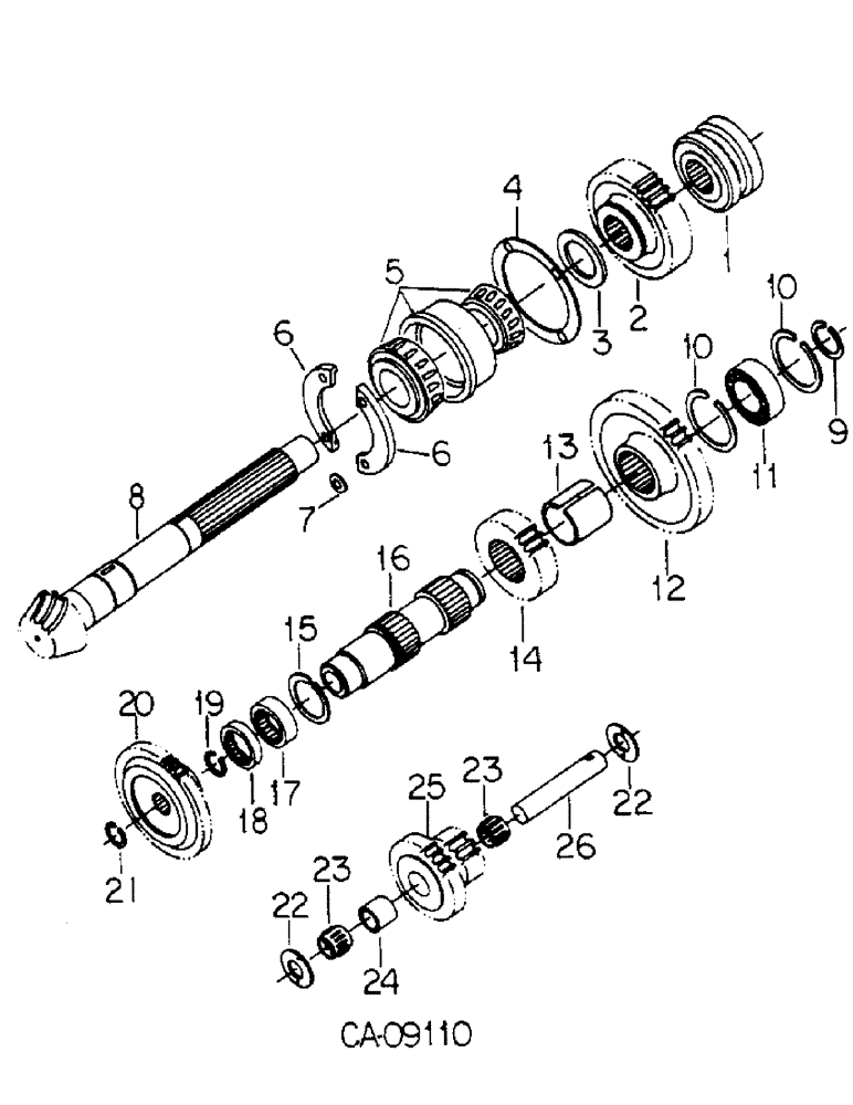 Схема запчастей Case IH 884 - (07-04) - RANGE TRANSMISSION, IN REAR FRAME (04) - Drive Train