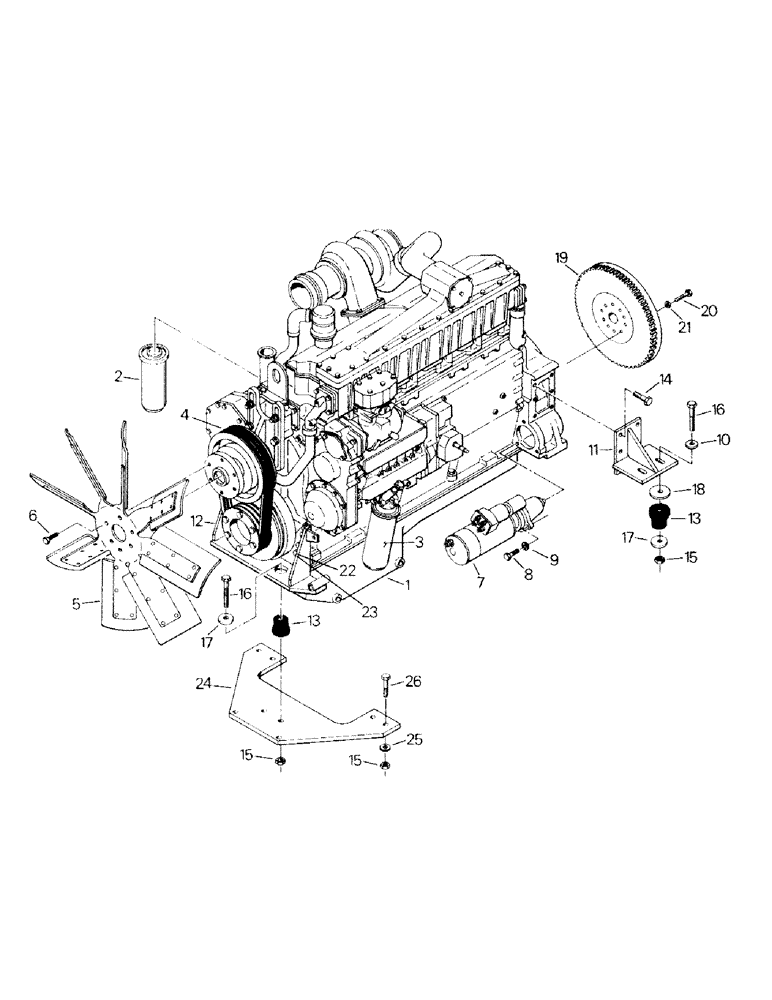 Схема запчастей Case IH SM-325 - (04-04) - ENGINE AND ATTACHING PARTS, CAT 3406 ENGINE (04) - Drive Train