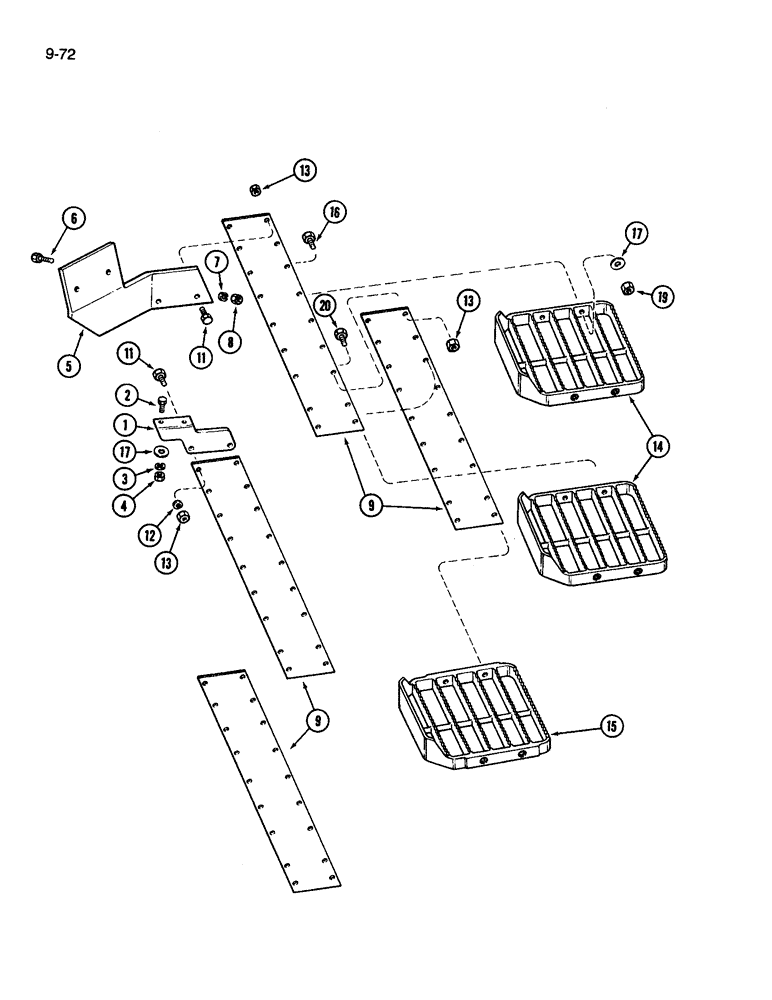 Схема запчастей Case IH 3394 - (9-072) - STEPS (09) - CHASSIS/ATTACHMENTS