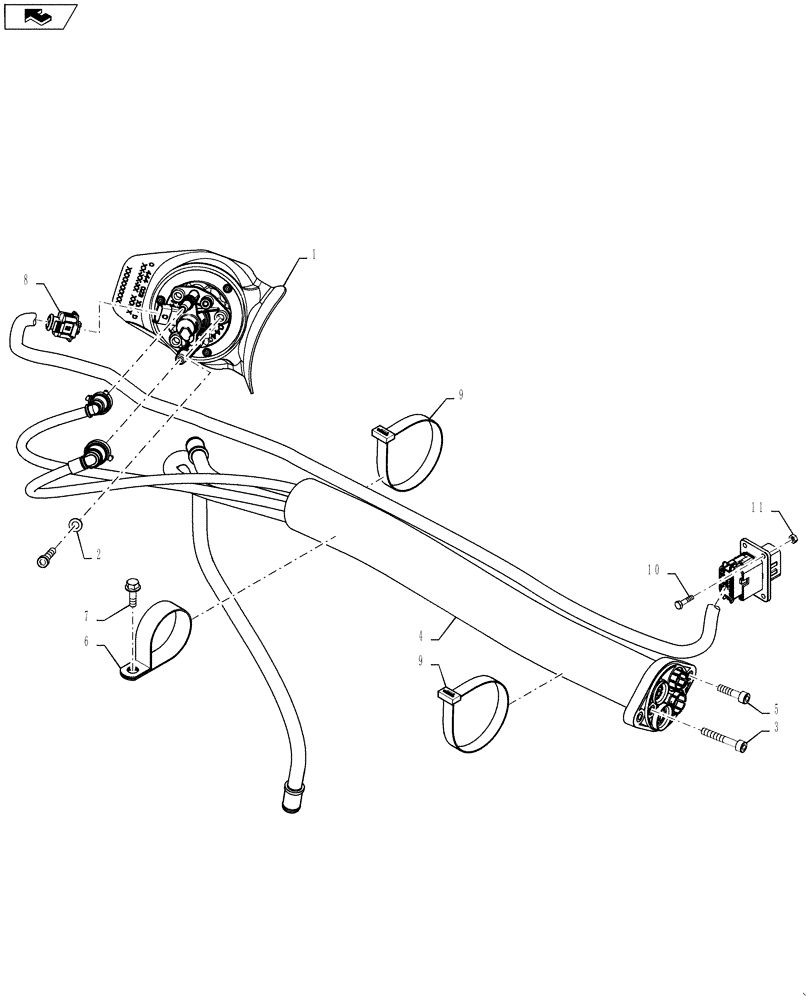 Схема запчастей Case IH 6130 - (10.500.02) - DEF/ADBLUE SUPPLY, EXHAUST CONNECTIONS (10) - ENGINE