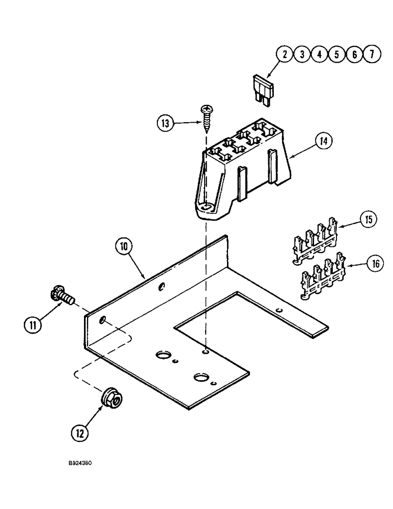 Схема запчастей Case IH 1644 - (4-41A) - FUSE AND FUSE BLOCK (06) - ELECTRICAL