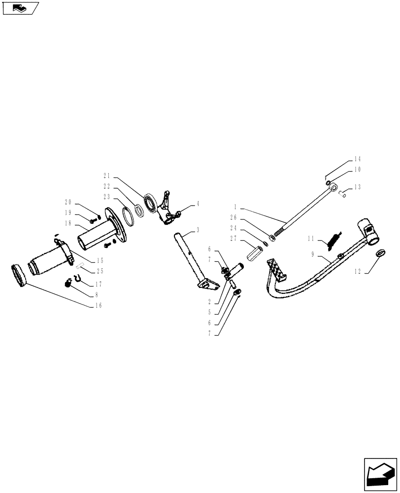 Схема запчастей Case IH FARMALL 55A - (18.100.01[02]) - CLUTCH PEDAL AND LINKAGE (18) - CLUTCH