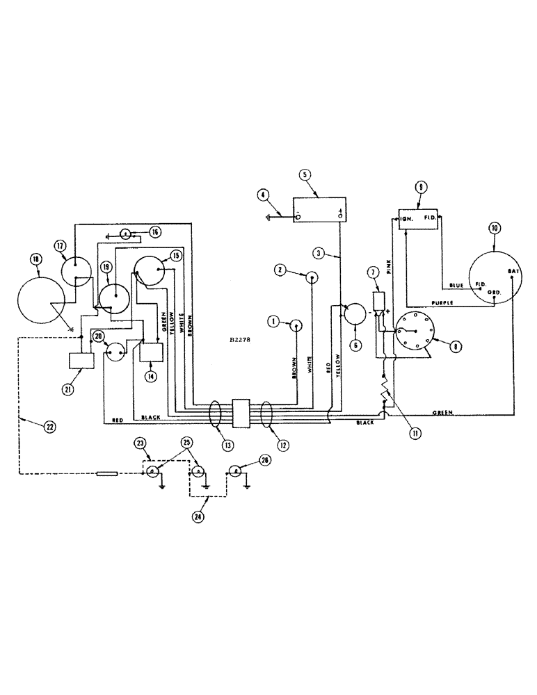 Схема запчастей Case IH 1010 - (222) - ELECTRICAL SYSTEM, CHRYSLER H-319-399 (55) - ELECTRICAL SYSTEMS