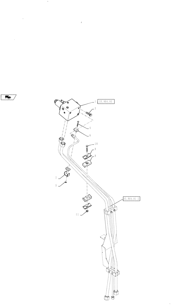 Схема запчастей Case IH 8230 - (35.904.01) - HYDRAULICS, CLEANING FAN (35) - HYDRAULIC SYSTEMS