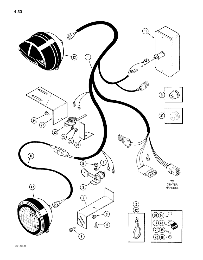 Схема запчастей Case IH 1640 - (4-30) - GRAIN TANK HARNESS (06) - ELECTRICAL