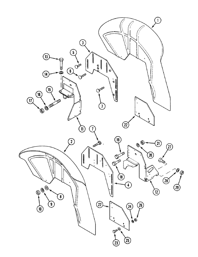 Схема запчастей Case IH 1394 - (9-434) - REAR FENDERS AND MOUNTINGS, LOW PROFILE SPECIAL (09) - CHASSIS/ATTACHMENTS