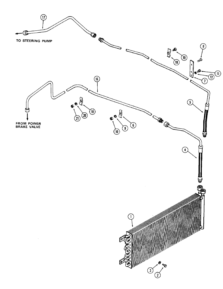 Схема запчастей Case IH 1570 - (004) - OIL COOLER (02) - ENGINE