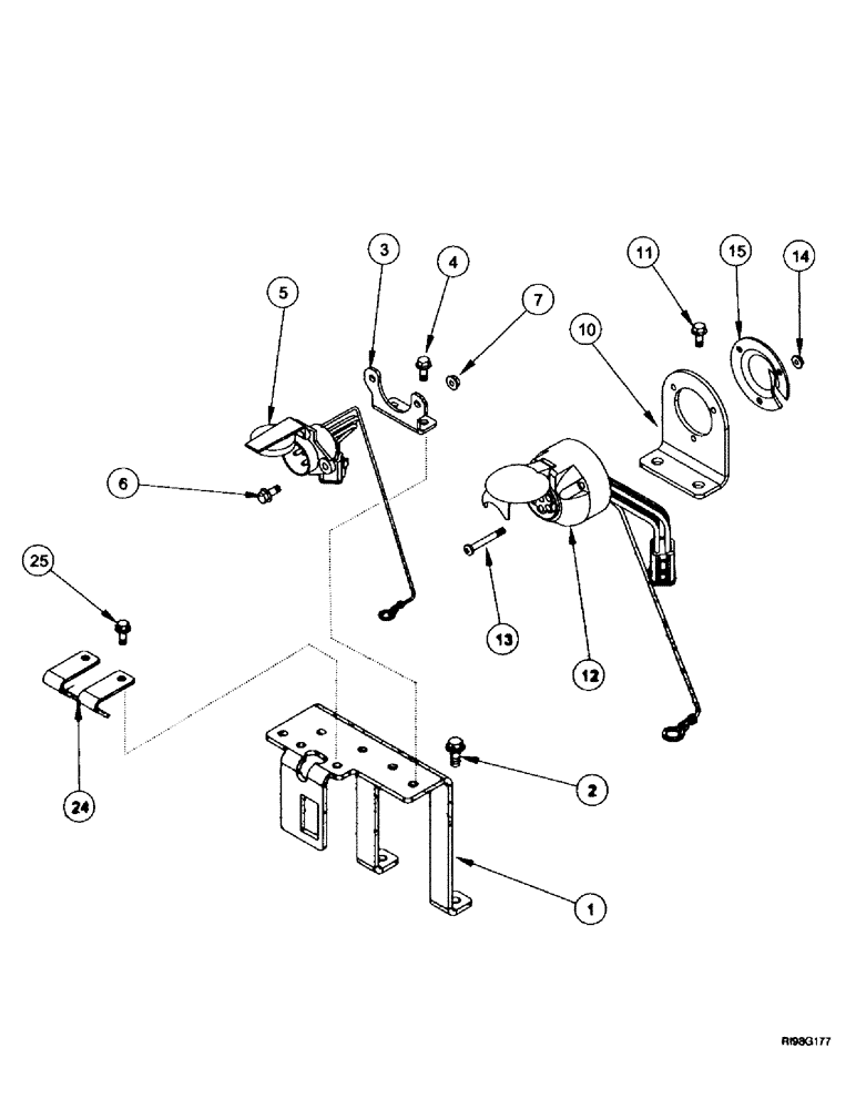 Схема запчастей Case IH MX270 - (4-094) - IMPLEMENT CONNECTOR MOUNTING (04) - ELECTRICAL SYSTEMS