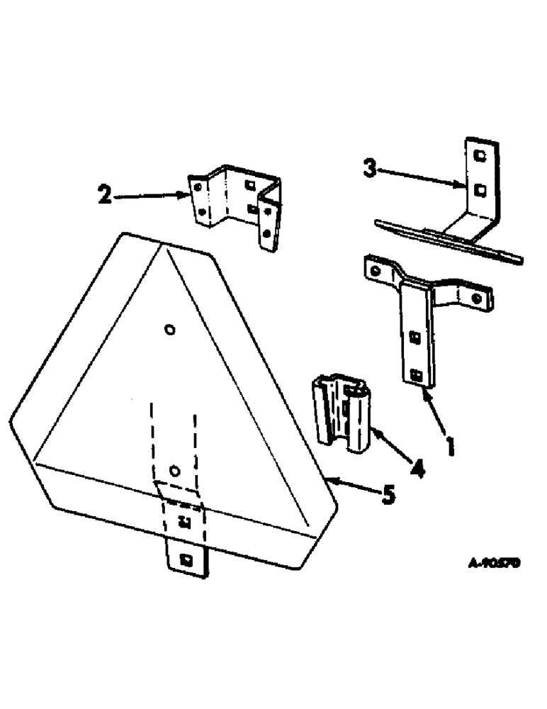 Схема запчастей Case IH 1206 - (N-16) - SLOW MOVING VEHICLE REFLECTOR MOUNTING BRACKET Accessories & Attachments