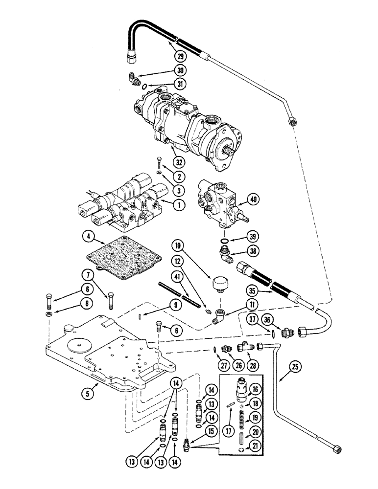 Схема запчастей Case IH 4694 - (8-306) - TRANSMISSION TOP COVER AND CIRCUITRY (08) - HYDRAULICS