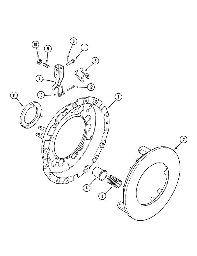 Схема запчастей Case IH 1294 - (6-134) - BORG AND BECK INDEPENDENT CLUTCH - COVER ASSEMBLY, PRIOR TO P.I.N. 11059299 (06) - POWER TRAIN