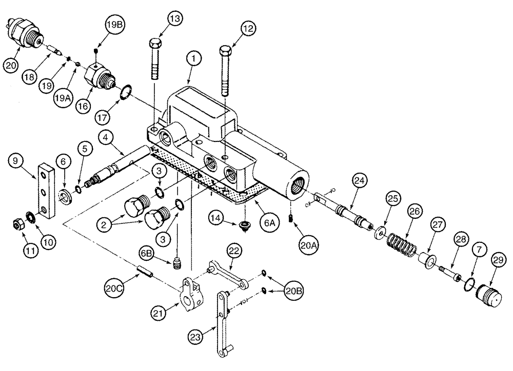 Схема запчастей Case IH 2344 - (06-09) - PUMP ASSY - HYDROSTATIC - CONTROL VALVE (03) - POWER TRAIN