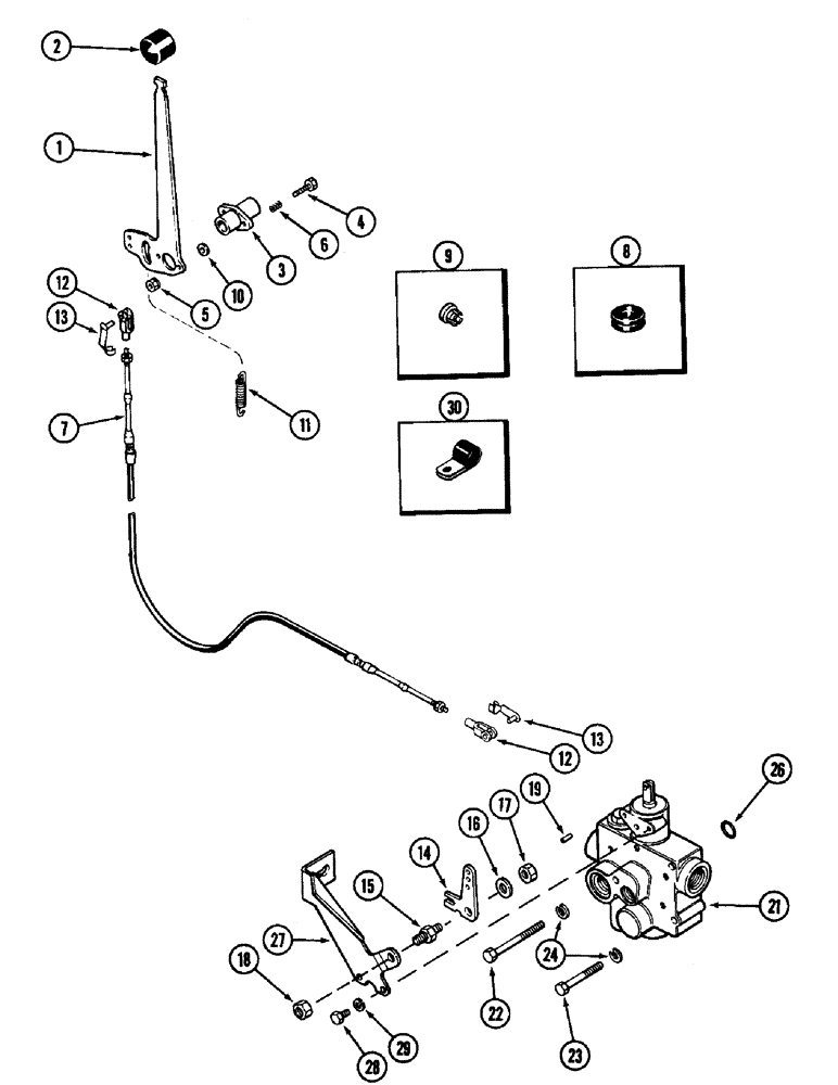 Схема запчастей Case IH 1896 - (6-220) - PTO CONTROL LINKAGE (06) - POWER TRAIN