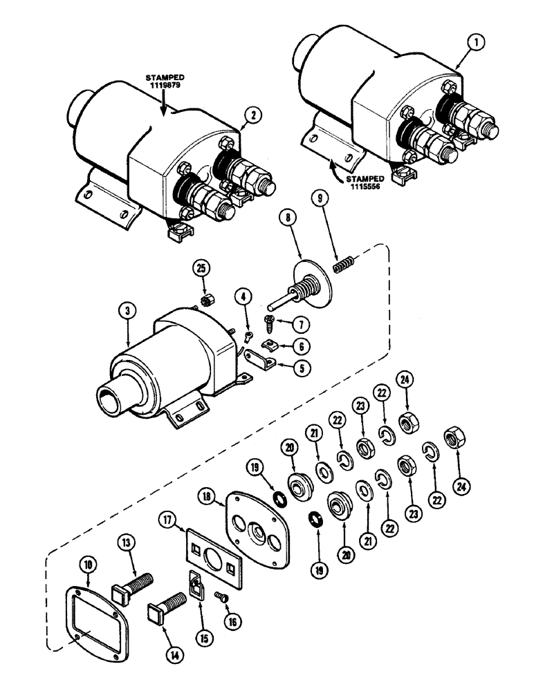 Схема запчастей Case IH 4890 - (4-122) - STARTER SOLENOID ASSEMBLY (04) - ELECTRICAL SYSTEMS