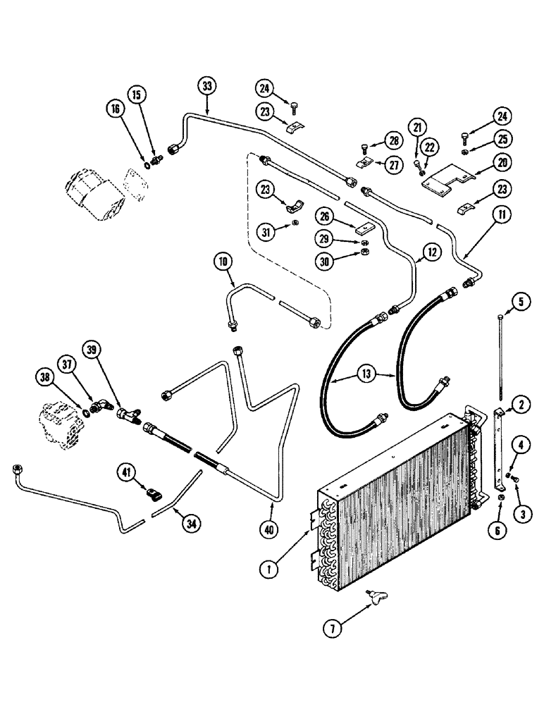 Схема запчастей Case IH 3294 - (5-122) - OIL COOLER (05) - STEERING