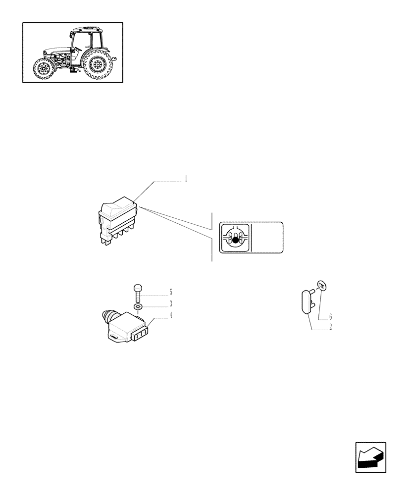 Схема запчастей Case IH JX1085C - (1.75.4/05[01]) - (VAR.838-839) FRONT PTO LIFT - RELAY (06) - ELECTRICAL SYSTEMS