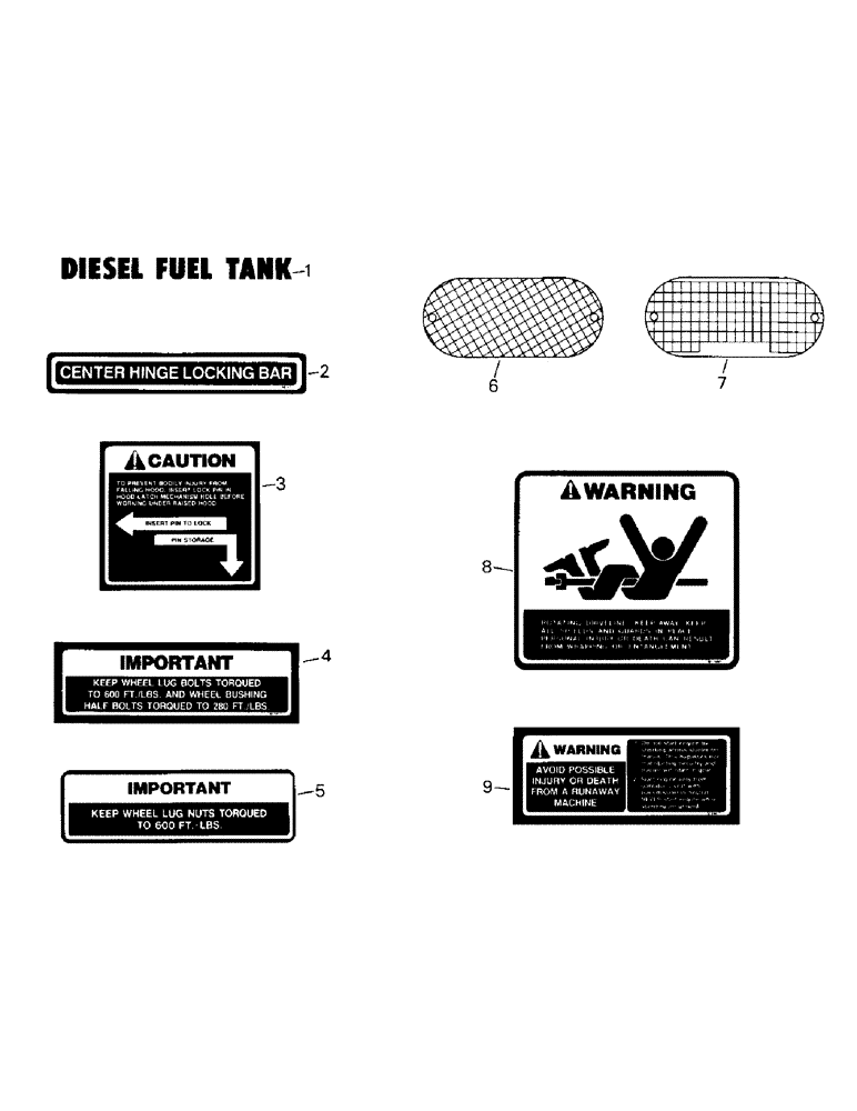 Схема запчастей Case IH STEIGER - (09-03) - CHASSIS DECALS (13) - DECALS