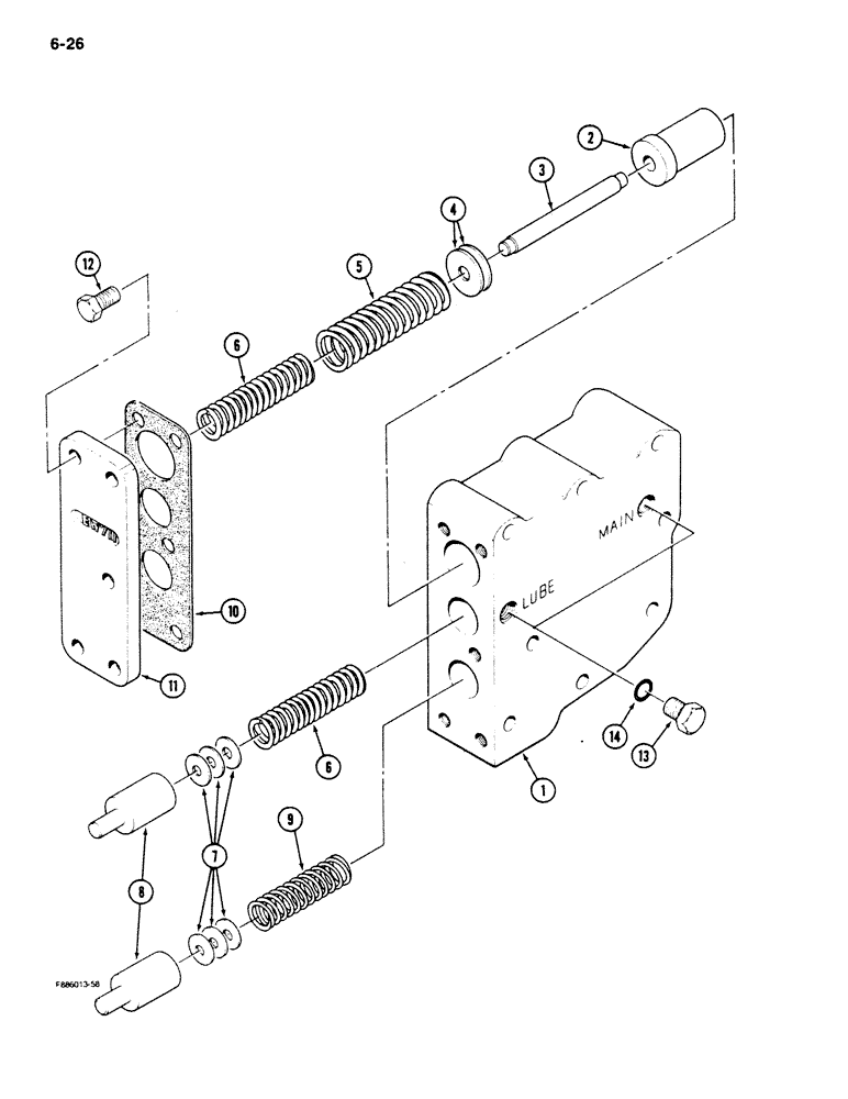 Схема запчастей Case IH 9170 - (6-26) - TRANSMISSION, REGULATOR VALVE (06) - POWER TRAIN