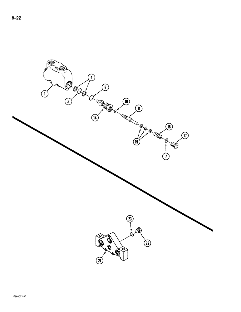 Схема запчастей Case IH 9190 - (8-22) - REMOTE HYDRAULIC ASSEMBLY, INLET COVER ASSEMBLY (08) - HYDRAULICS