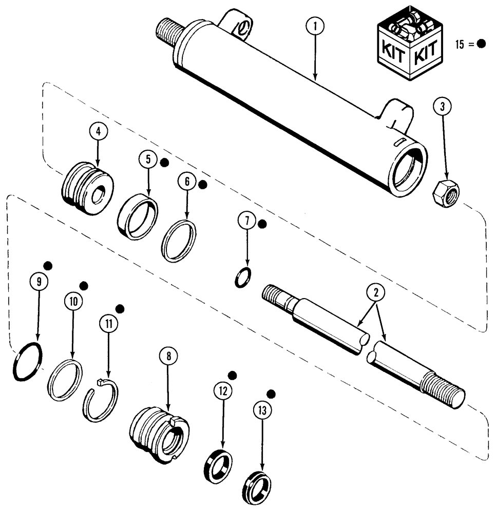 Схема запчастей Case IH 1220 - (35.116.02) - HYDRAULIC CYLINDER - 87501758, ROW MARKER, 12 ROW WIDE MOUNTED STACKER (35) - HYDRAULIC SYSTEMS