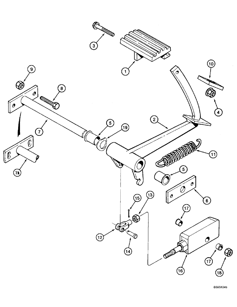 Схема запчастей Case IH 2144 - (6-08) - FOOT-N-INCH PEDAL (03) - POWER TRAIN