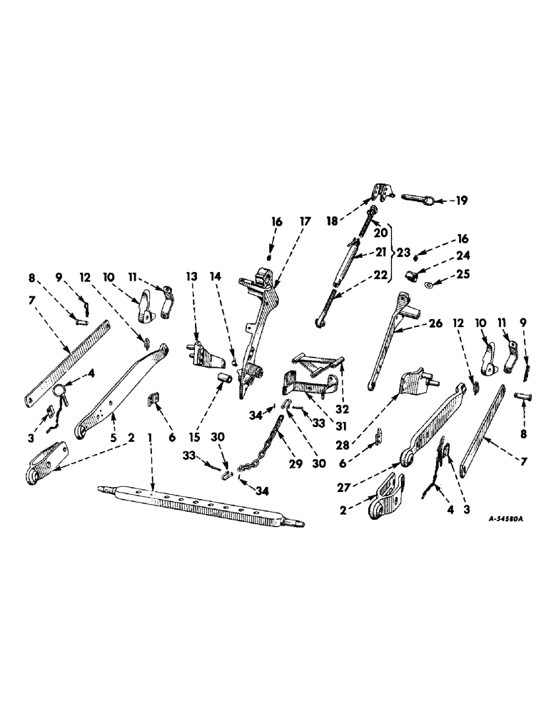 Схема запчастей Case IH 200 - (348) - ATTACHMENTS, BEAM COUPLINGS, DRAWBARS, SIDEPLATES & CONNECTIONS, INTERNATIONAL 240 TRACTORS Attachments