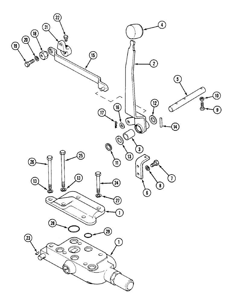 Схема запчастей Case IH 1594 - (8-300) - FIRST REMOTE VALVE, TRACTORS WITHOUT CAB (08) - HYDRAULICS