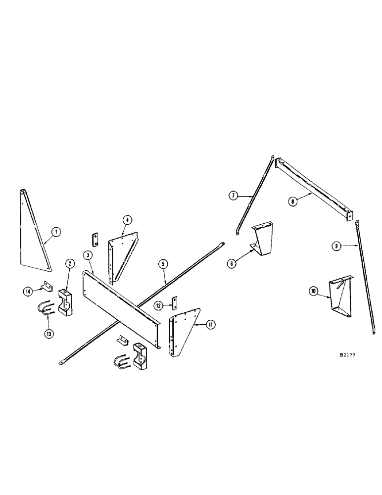 Схема запчастей Case IH 400 - (094) - MAIN FRAME SUPPORTS (39) - FRAMES AND BALLASTING