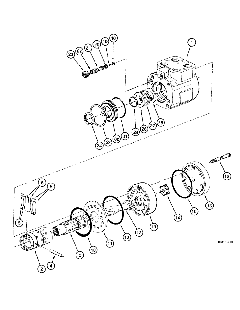 Схема запчастей Case IH 2166 - (5-08) - STEERING HAND PUMP (04) - STEERING