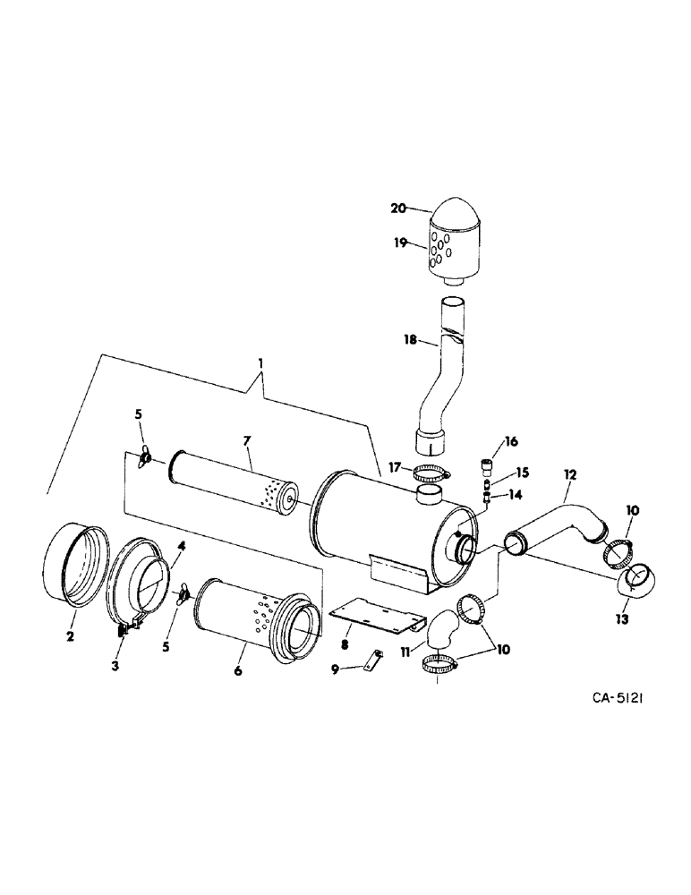 Схема запчастей Case IH 715 - (12-05) - POWER, AIR CLEANER AND CONNECTIONS Power