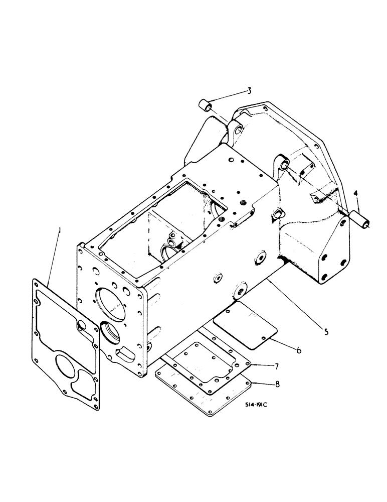 Схема запчастей Case IH 385 - (07-05) - DRIVE TRAIN, CLUTCH HOUSING AND CONNECTIONS (04) - Drive Train