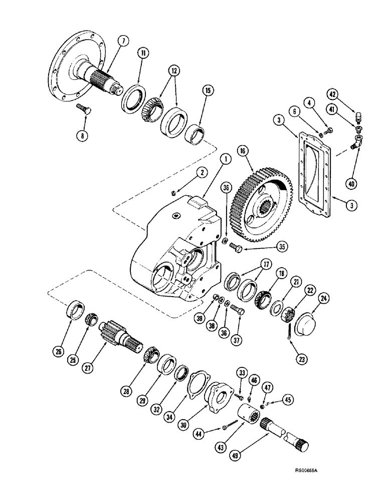 Схема запчастей Case IH 1680 - (6-80) - FINAL DRIVE, P.I.N. JJC0028001 AND AFTER (03) - POWER TRAIN