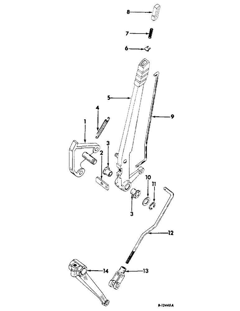 Схема запчастей Case IH 340 - (145) - REAR FRAME & DRIVING MECHANISM, IND. POWER TAKE-OFF, LEVER & CONTROLS, INTL 340 SERIES GROVE TRAC. Rear Frame & Driving Mechanisms