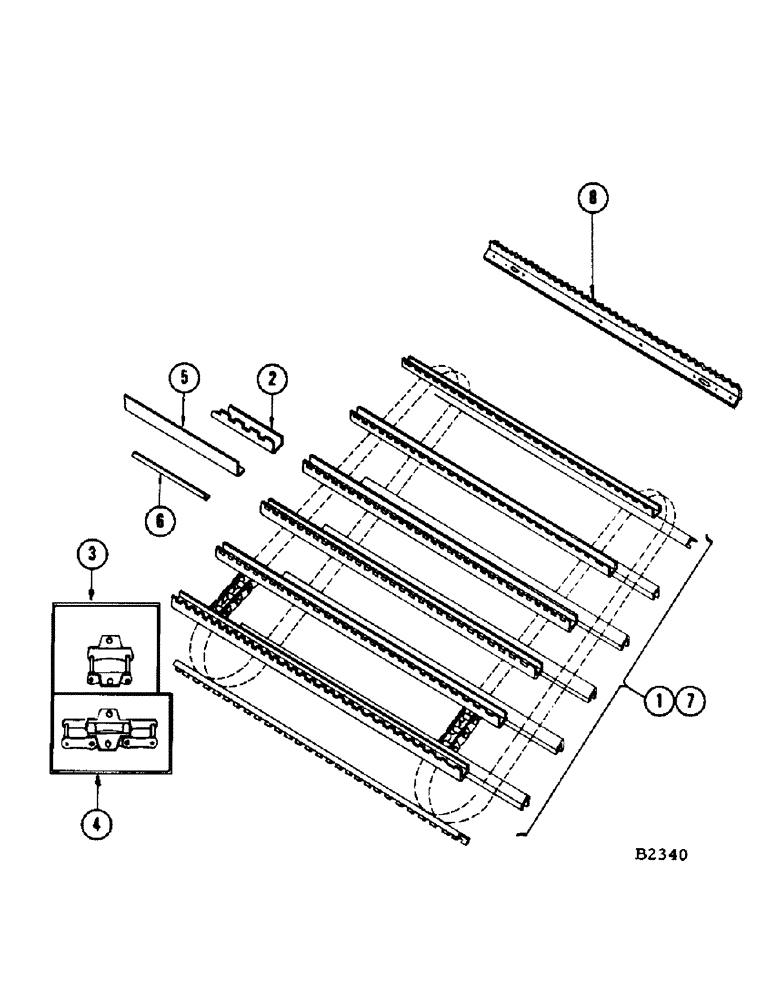 Схема запчастей Case IH 960 - (074) - FEED RAKE GRAIN COMBINE (60) - PRODUCT FEEDING