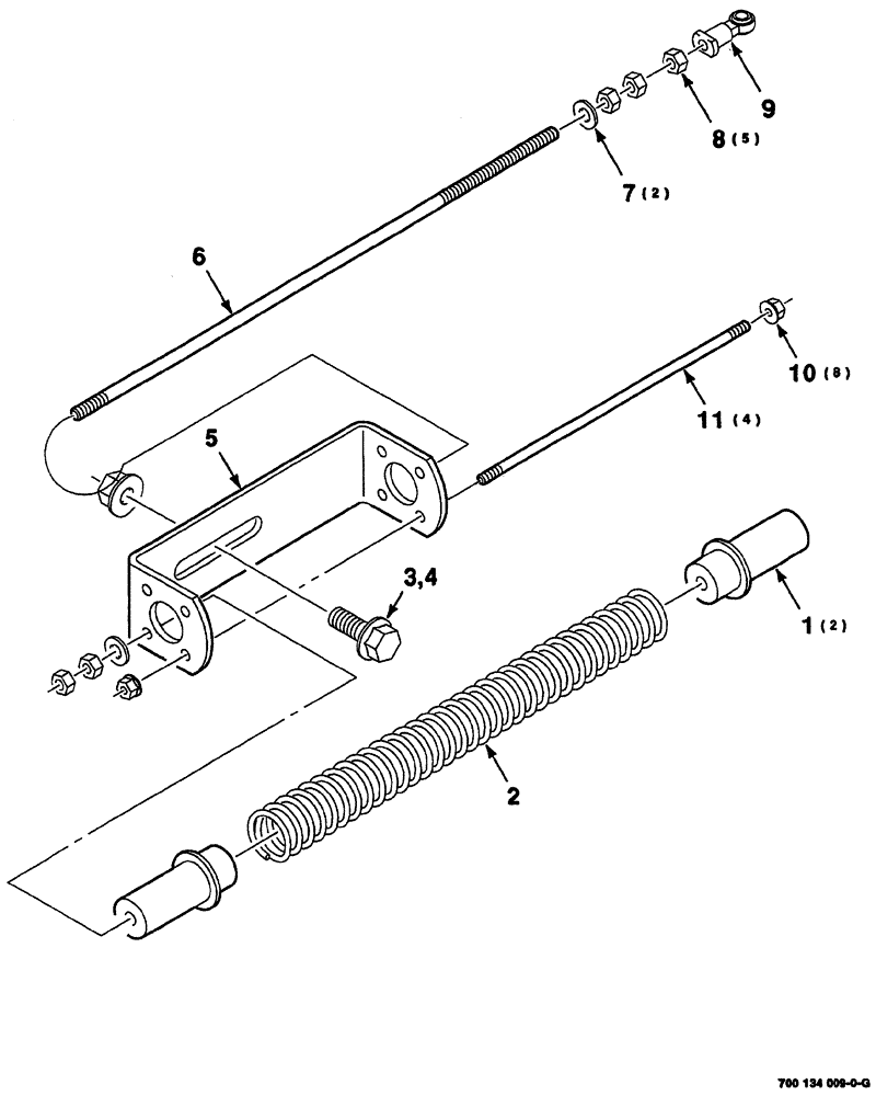 Схема запчастей Case IH 8860HP - (05-10) - TENSIONER ASSEMBLY (58) - ATTACHMENTS/HEADERS