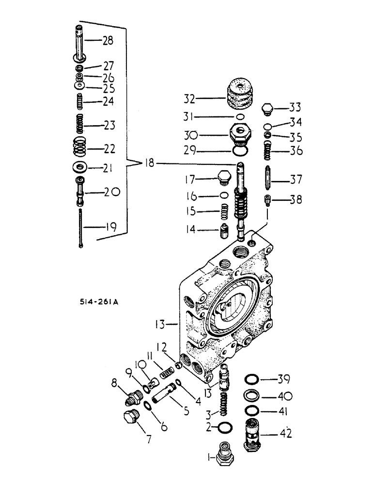 Схема запчастей Case IH 685 - (10-042) - MULTIPLE CONTROL VALVE (07) - HYDRAULICS