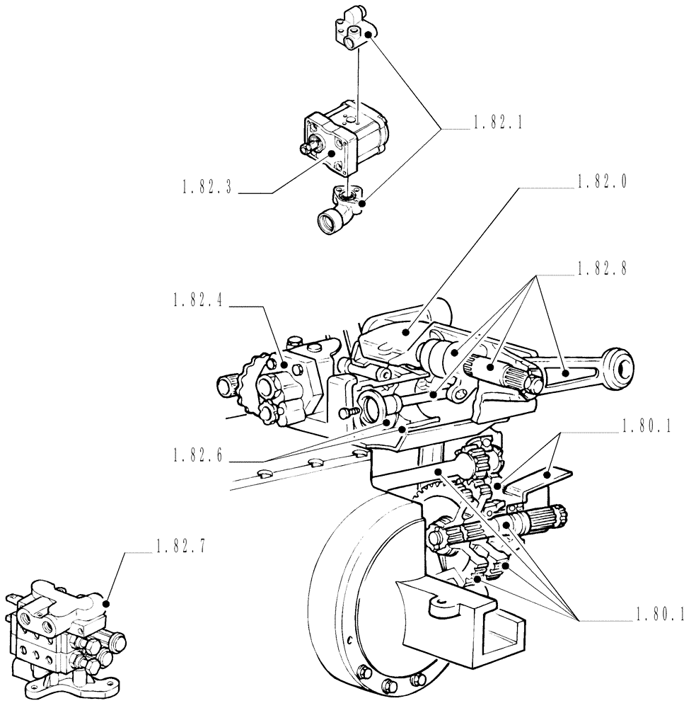 Схема запчастей Case IH JX1070N - (1.80.0) - SEC. 07 - HYDRAULICS (07) - HYDRAULIC SYSTEM