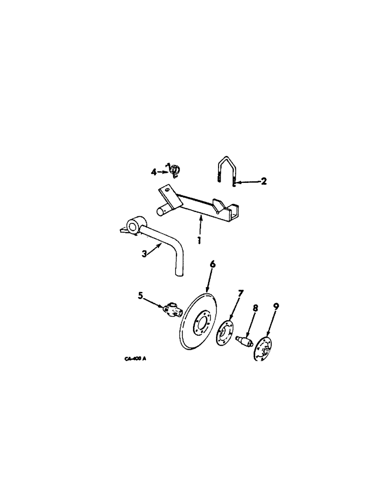 Схема запчастей Case IH 296 - (AA-09) - DISK COVERING ATTACHMENT, 1969 TO 1972, ONE PER ROW 
