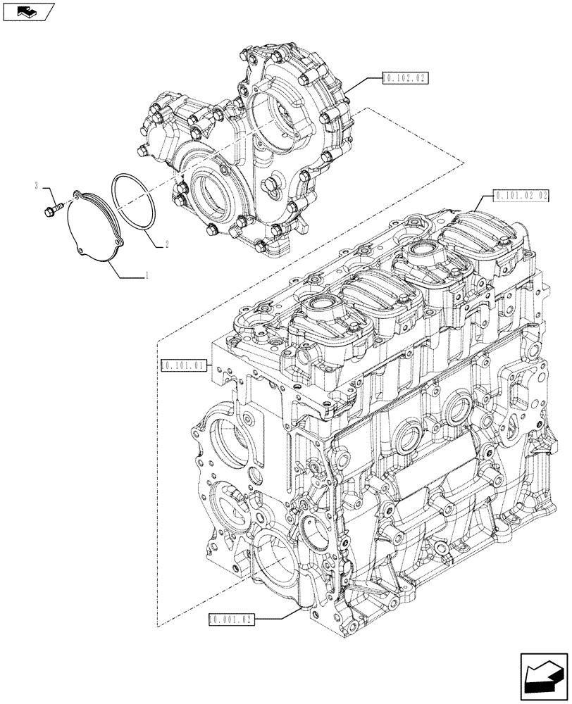 Схема запчастей Case IH F5AE9484G A010 - (10.101.03) - ENGINE BREATHERS (504245734) (10) - ENGINE