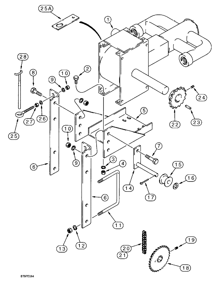 Схема запчастей Case IH 6100 - (9-22) - LIQUID FERTILIZER PISTON PUMP SYSTEM, PUMP MOUNTING AND DRIVE PARTS, 6 ROW AND 8 ROW COULTER FRAMES (09) - CHASSIS/ATTACHMENTS