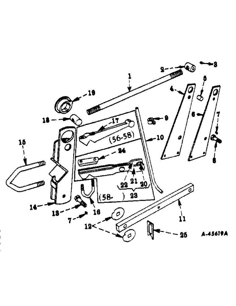 Схема запчастей Case IH 665A - (AE-08) - FOURTH GANG PARALLEL LINKAGE 