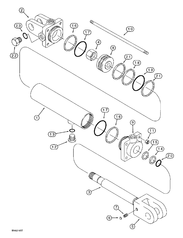 Схема запчастей Case IH 6800 - (8-14) - TRANSPORT LIFT CYLINDER, 142080A1, 114 MM (4-1/2 INCH) ID (08) - HYDRAULICS