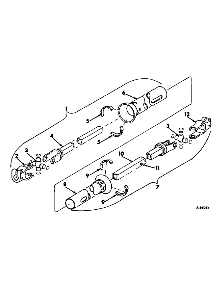 Схема запчастей Case IH 95 - (18-16) - HARVESTING UNIT, BRUSH ROLL UNIT, DRIVE SHAFT ASSEMBLY Harvesting Unit