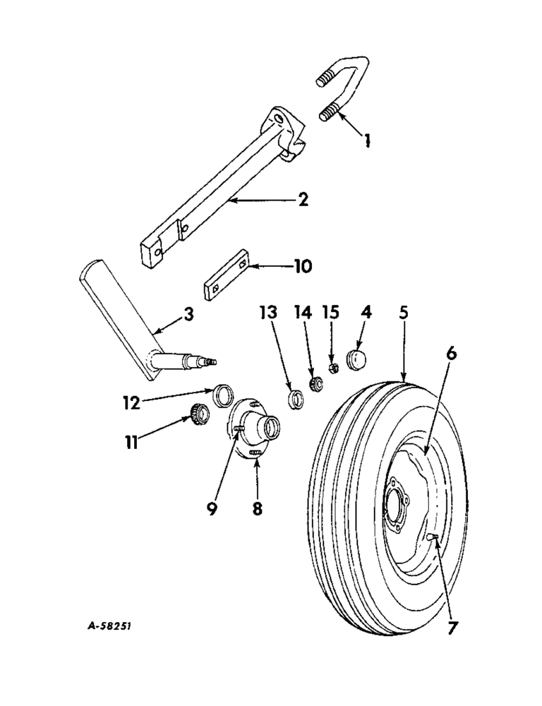 Схема запчастей Case IH 623 - (AJ-04) - GAUGE WHEEL 