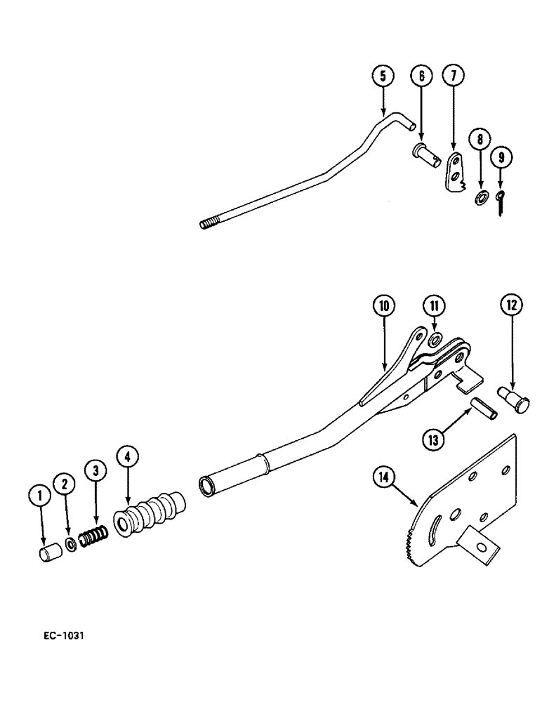 Схема запчастей Case IH 248 - (7-624) - PARK BRAKE HAND LEVER - HEAVY DUTY, 248, 258, 485, 585 (07) - BRAKES