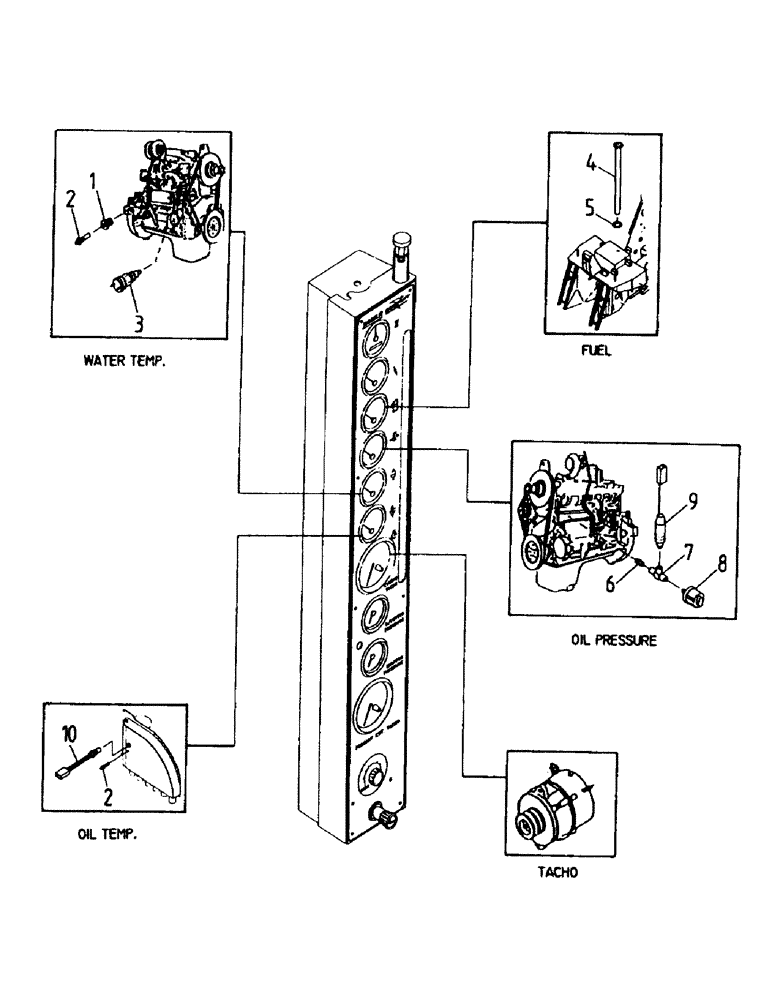 Схема запчастей Case IH 7000 - (C07-02) - SENDERS AND SWITCHES, 125 Engine & Engine Attachments